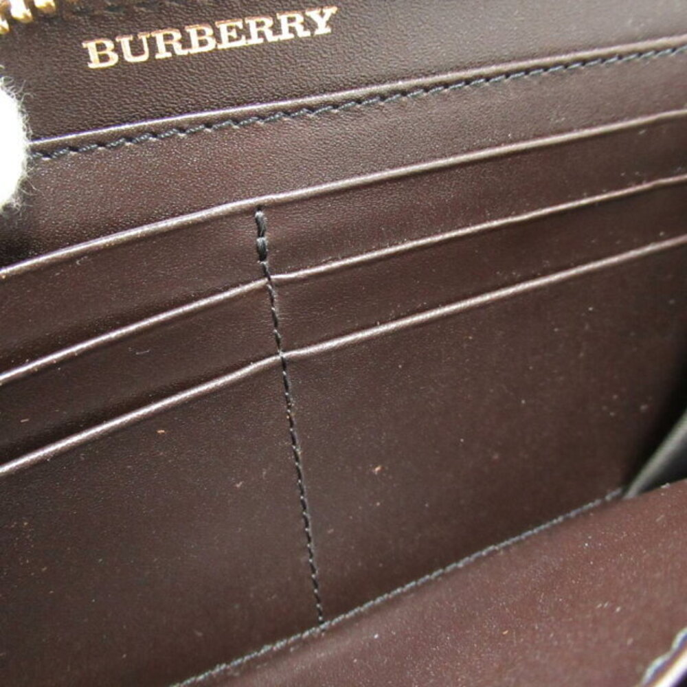 Burberry long brown wallet round beige leather - Picture 15 of 16